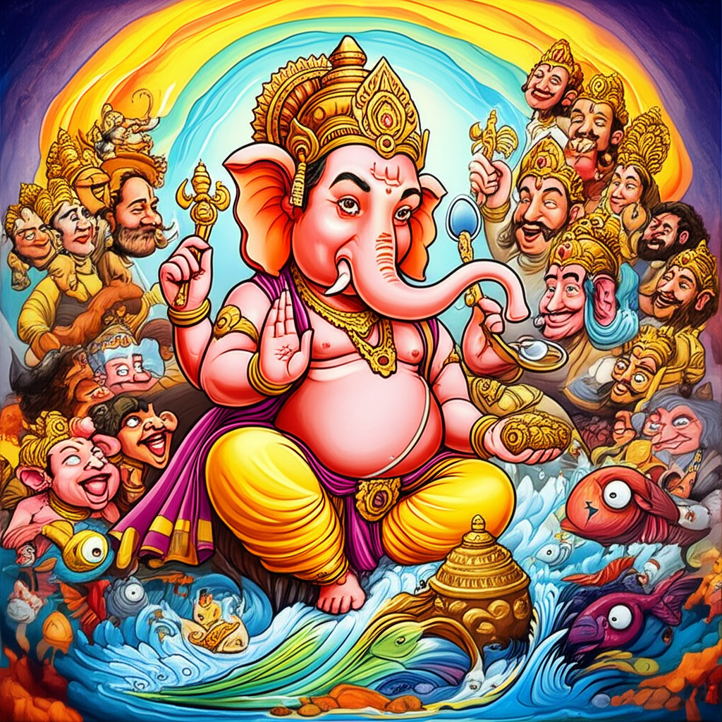Ganesha and the Trial of Samudra Manthan: A Story from Ancient India