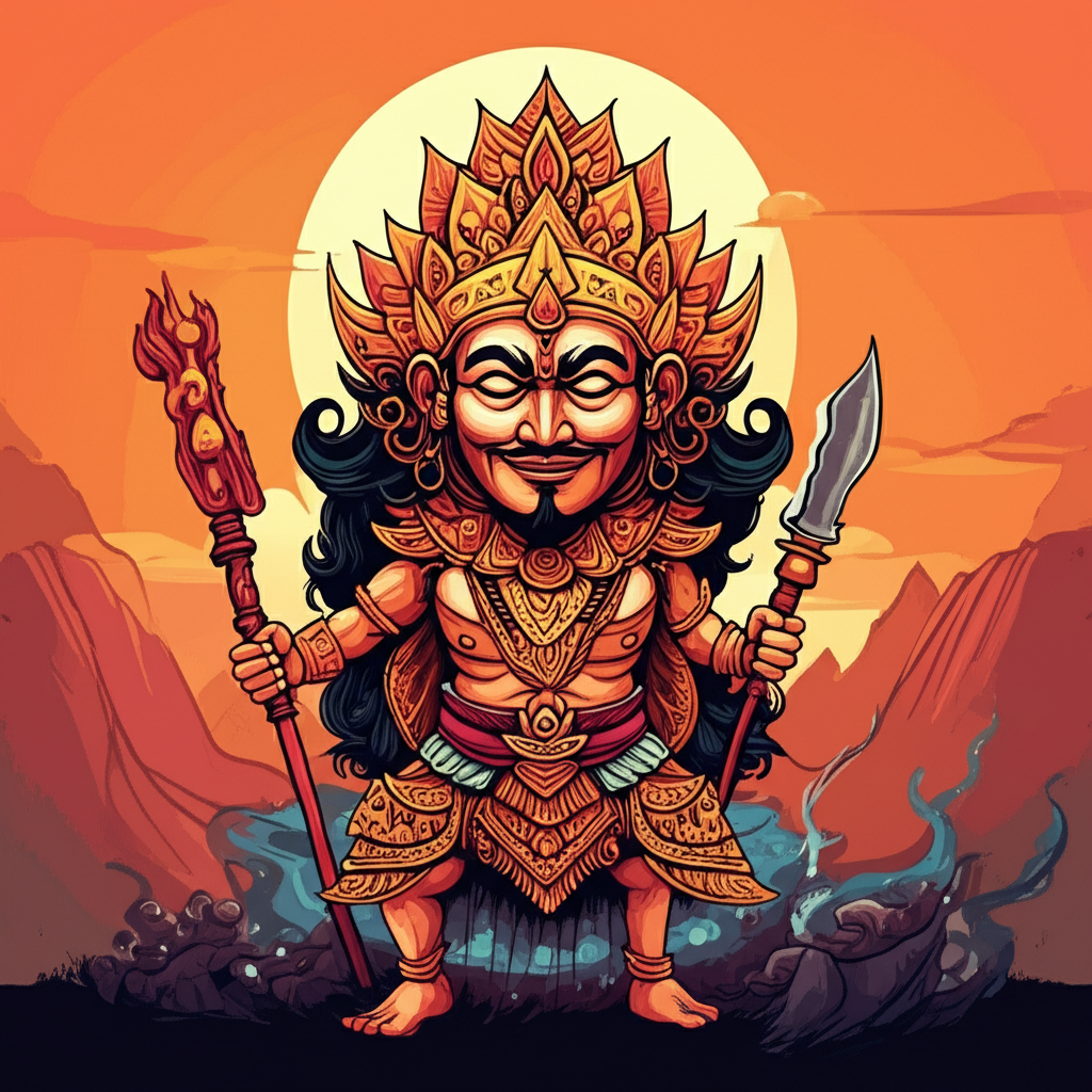 Guardians of the Smoking Mountain: The Tale of Rangda and Gunung Tangkuban Perahu