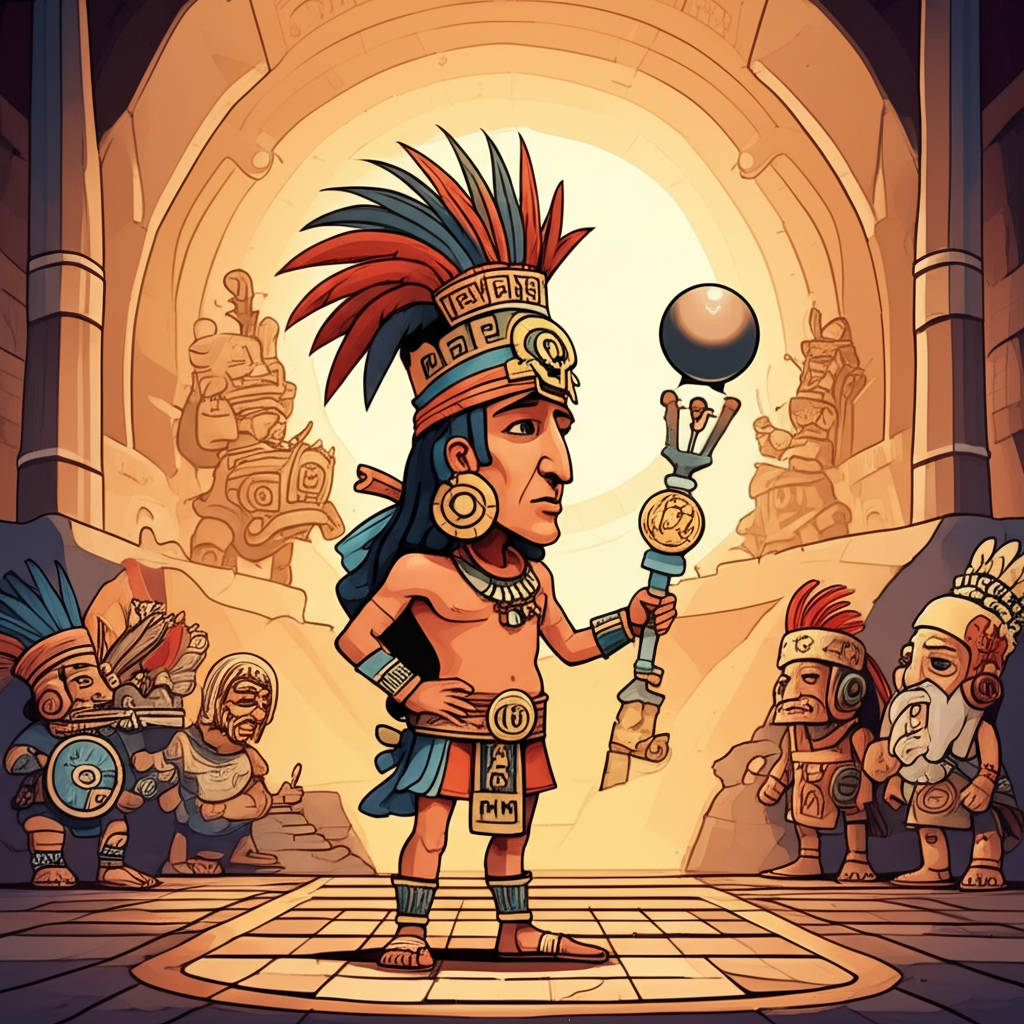 Huitzilopochtli and the Trial of the Ballgame of the Underworld