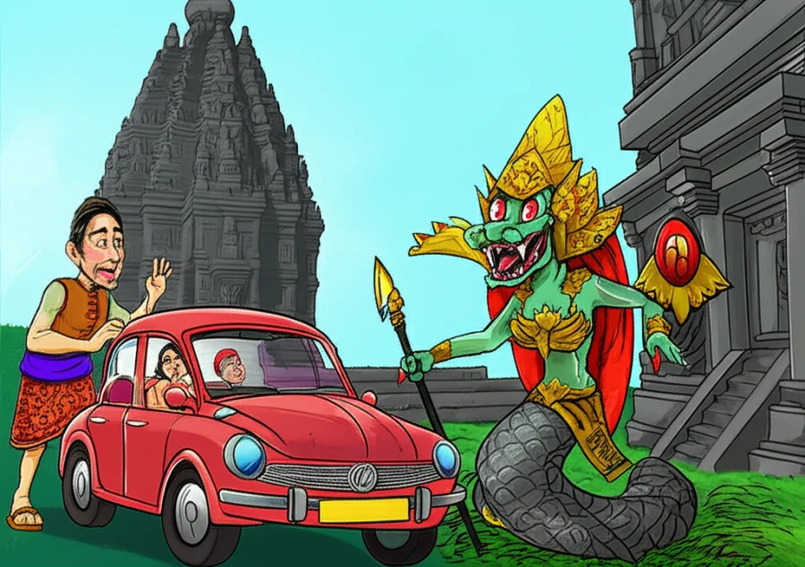 Of course. Here is a detailed, narrative-style article about the Nyai Blorong of Prambanan, structured according to your requirements.