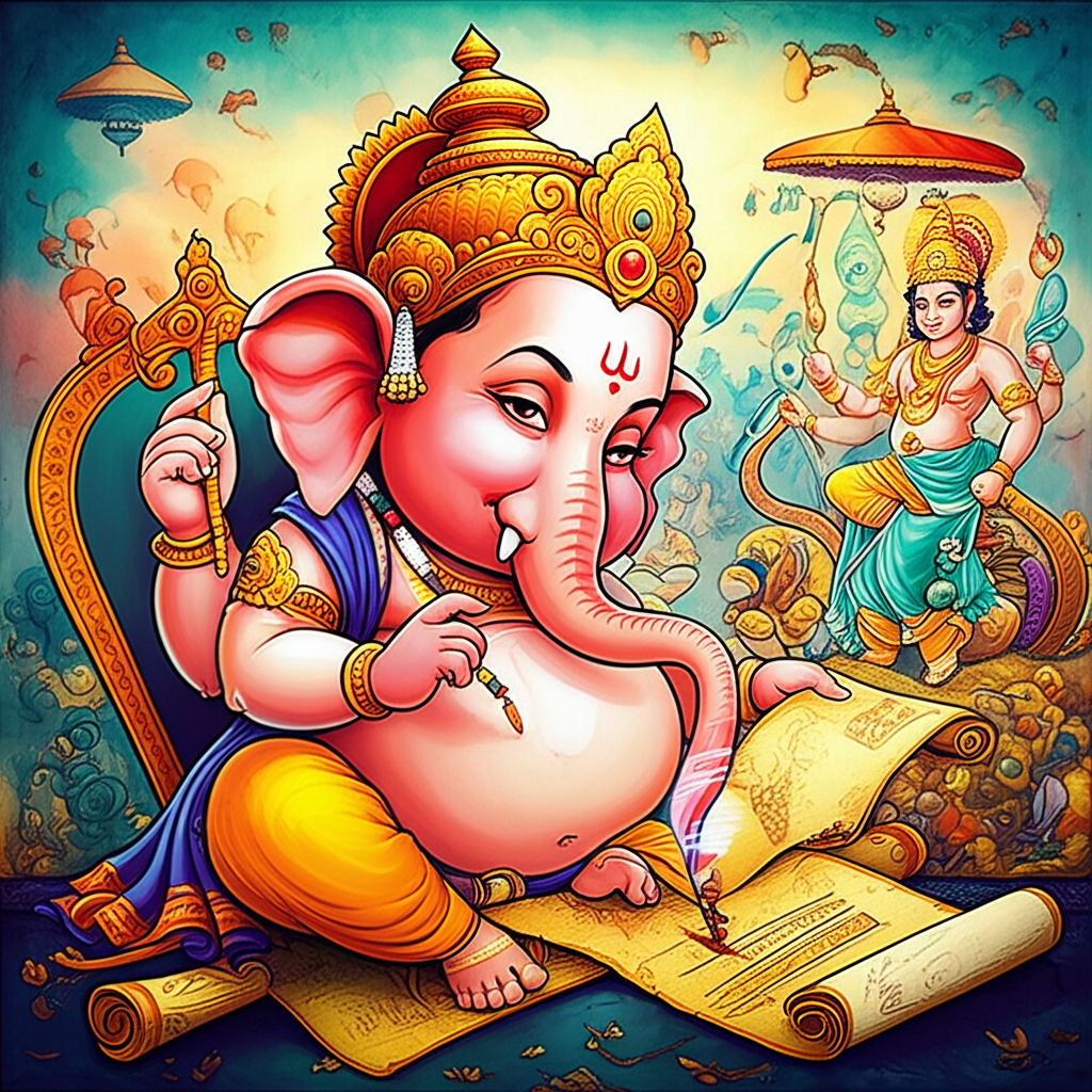 Okay, here’s a narrative-style article about Ganesha and the writing of the Mahabharata, structured to meet your requirements.