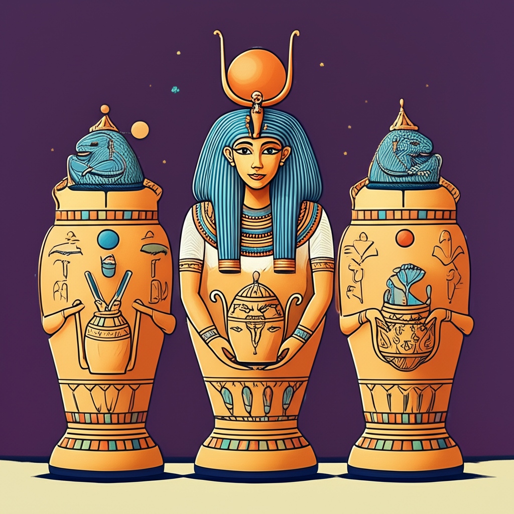 The Canopic Jars: A Whisper from the Nile, a Gift of Hathor
