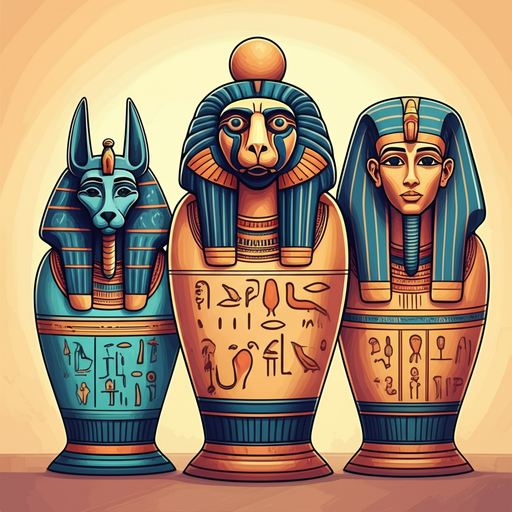 The Canopic Jars: Whispers of Amun from the Sands of Time