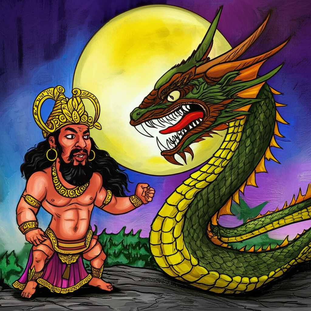 The Celestial Dance of Light and Shadow: Bathala and the Trial of Bakunawa and the Moon