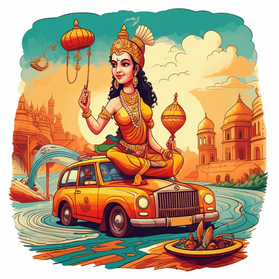 The Celestial Descent: A Tale of Ganga’s Origin from Ancient Indian Lore