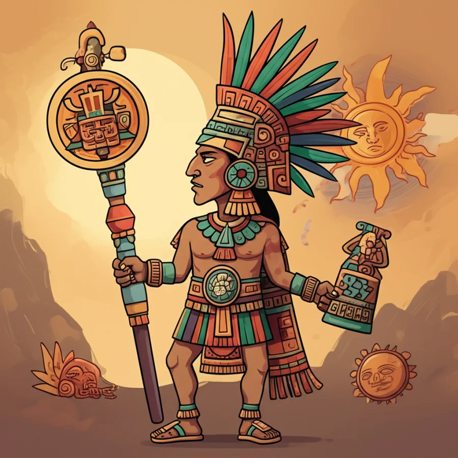 The Cosmic Dance of Huitzilopochtli and the Enduring Trial of the Five Suns