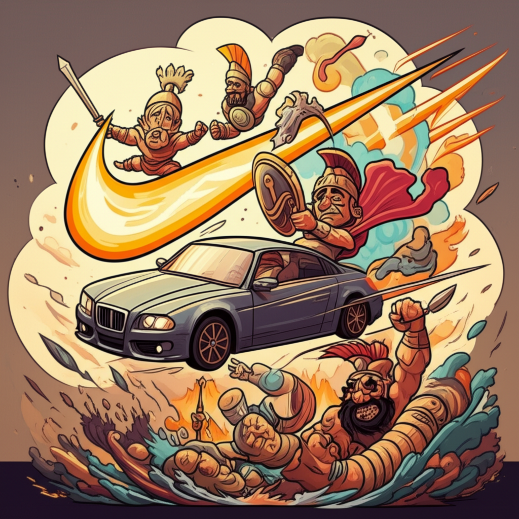 The Echo of Giants: Nike and the Ancient Tale of Gigantomachy