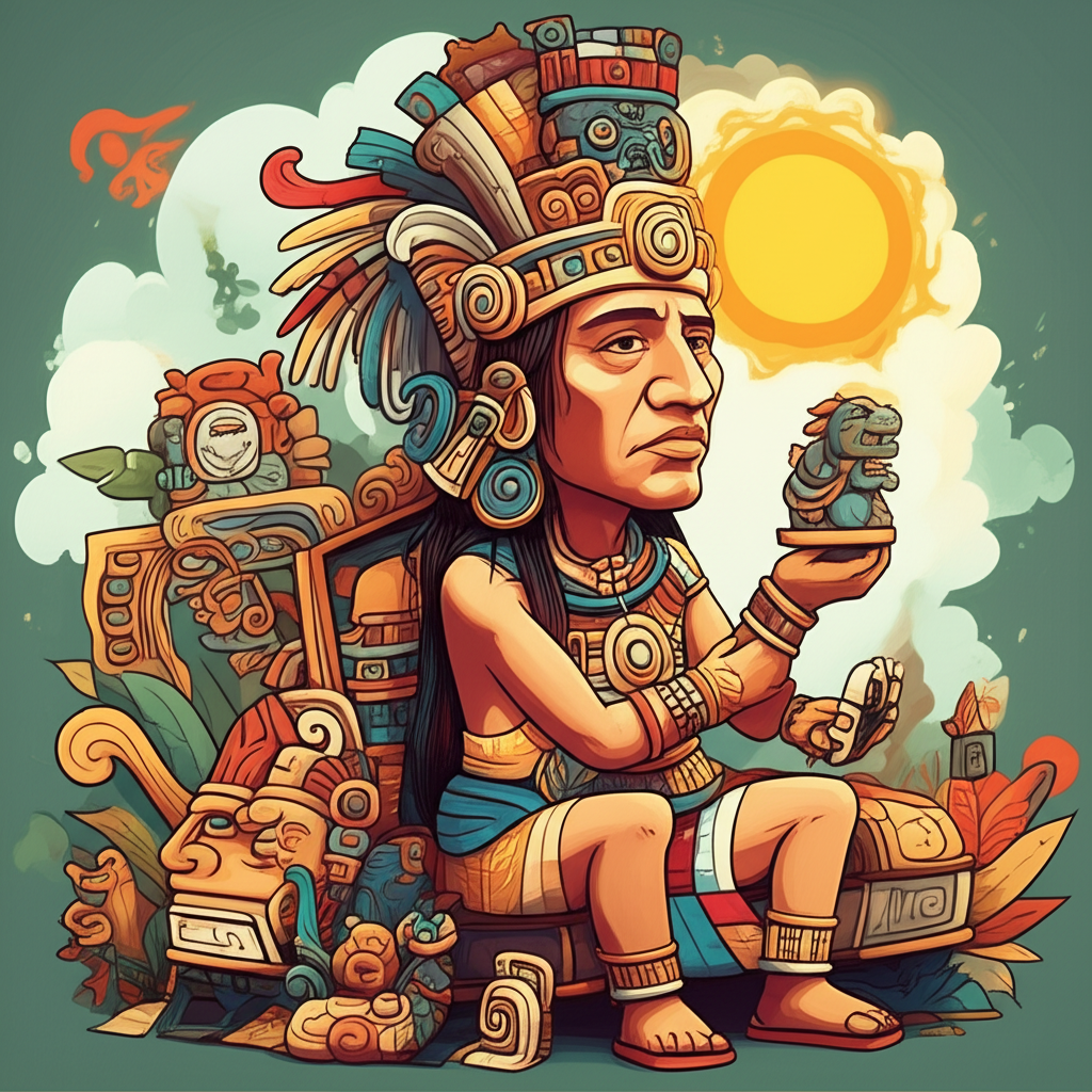 The Weaver of Worlds and the Oath of Five Suns: A Mayan Cosmogonic Tale