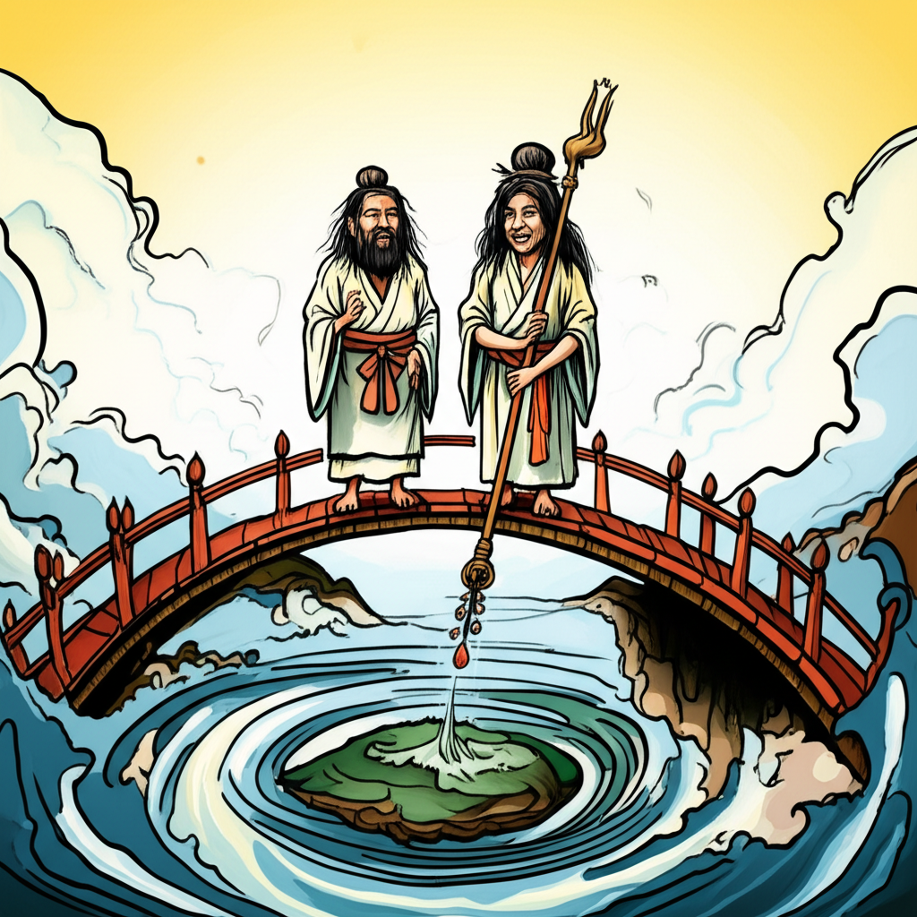 The Whispers of the Celestial Plains: The Prophecy of Takama-ga-hara and the Birth of Islands