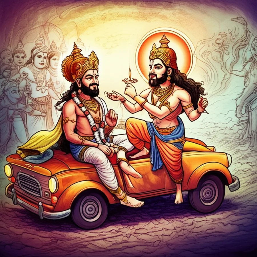 The Whispers of the Celestial River: A Tale from the Gita’s Echoes