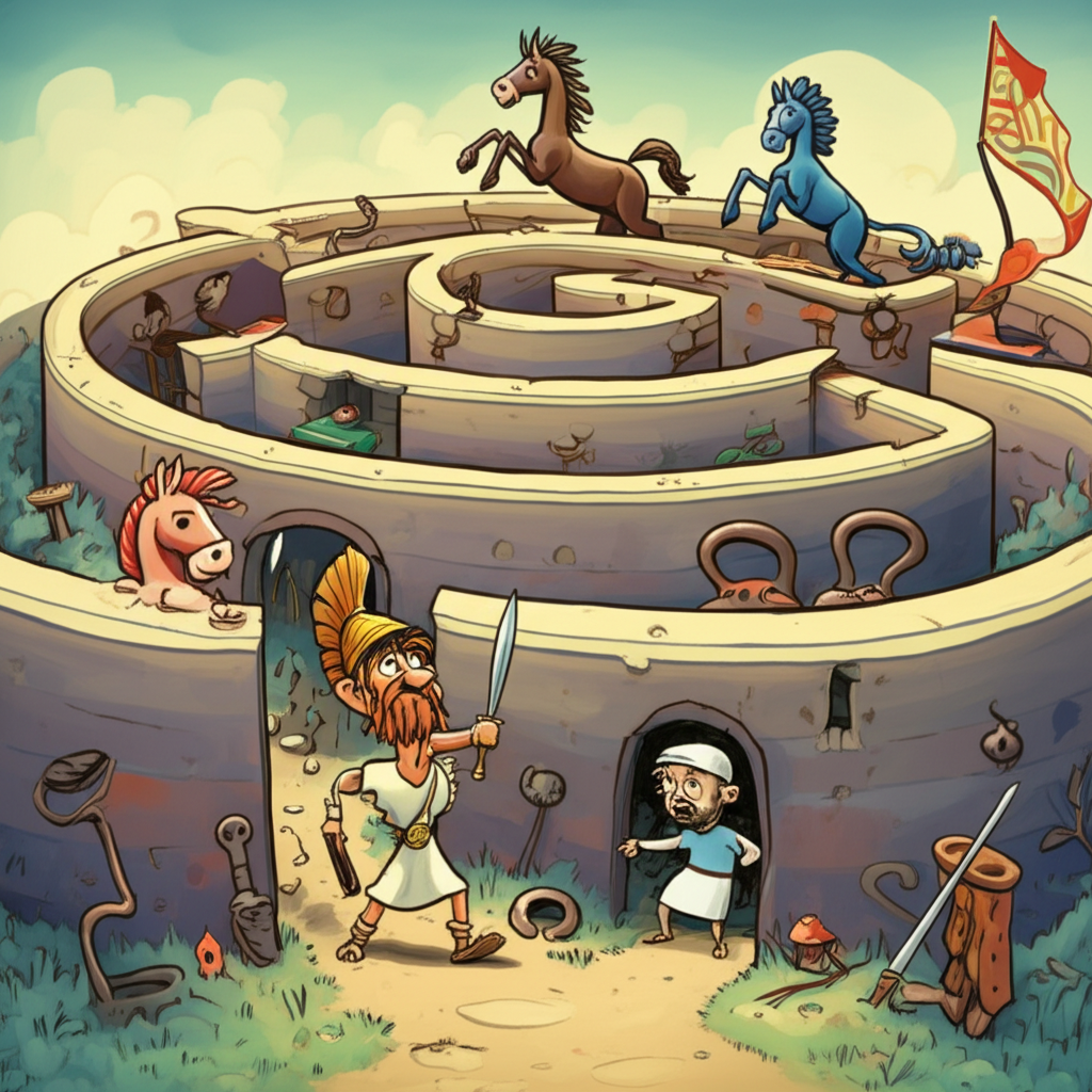 The Woven Walls of Troy: Odysseus and the Echoes of the Labyrinth